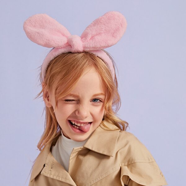 

2pcs Toddler Girls Fluffy Ear Decor Headband