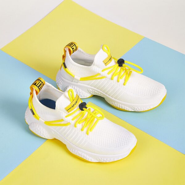 

Men Lace-up Front Knit Chunky Sneakers