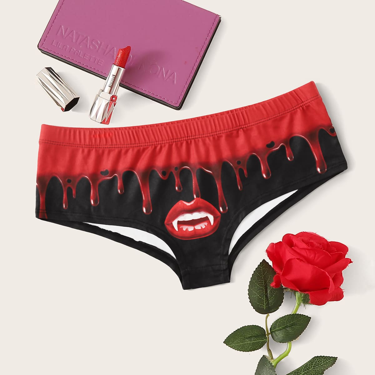 

Halloween Mouth Print Panty, Multicolor