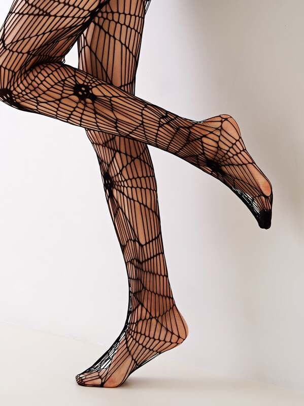 

Spider Web Fishnet Tight, Black