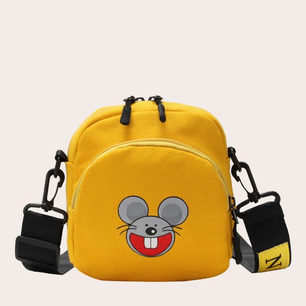

Kids Cartoon Graphic Canvas Crossbody Bag