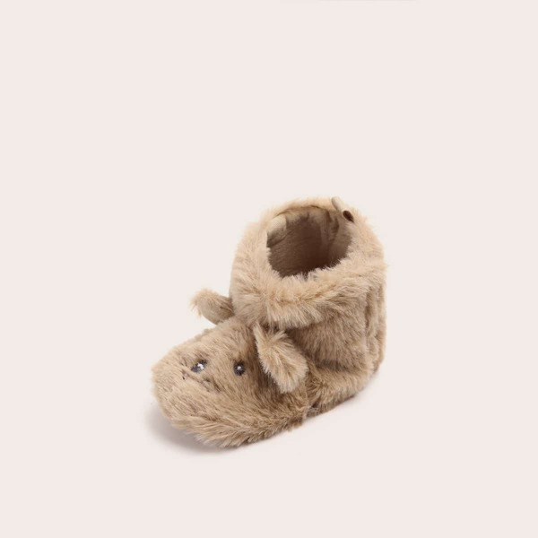 

Baby Girls Faux Fur Bear Booties, Brown