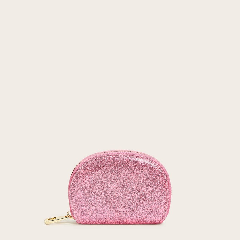 

Glitter Purse With Card Holder, Pink