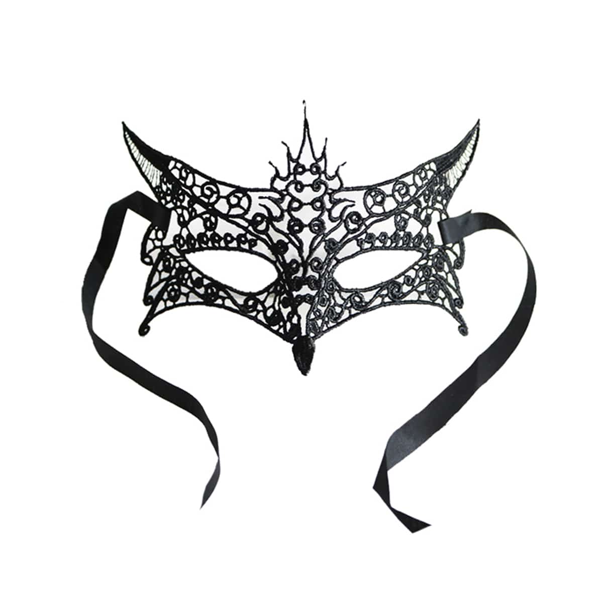 

Halloween Lace Fox Mask, Black