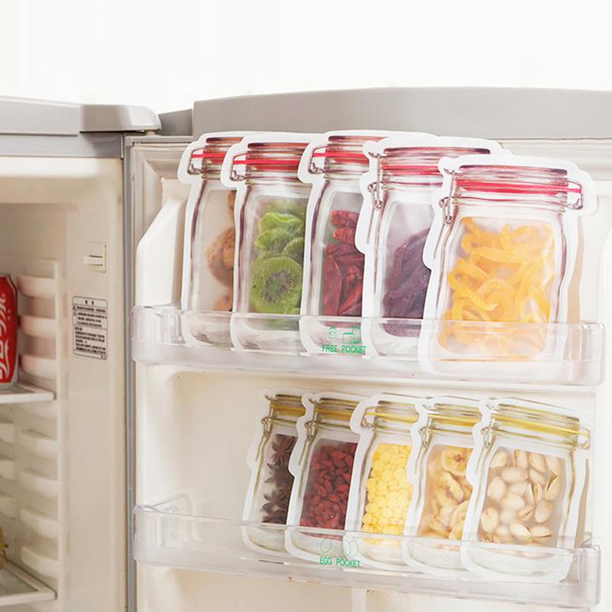 

Bottle Shaped Snack Storage Bag, Multicolor