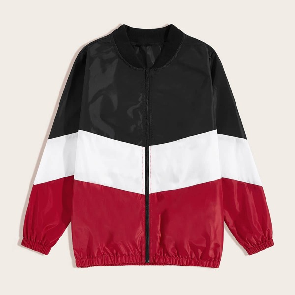 

Men Cut And Sew Windbreaker Jacket, Multicolor