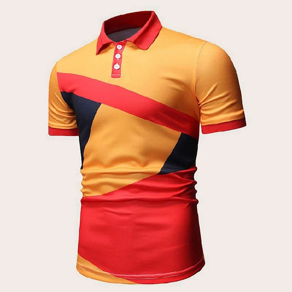 

Men Cut And Sew Polo Shirt