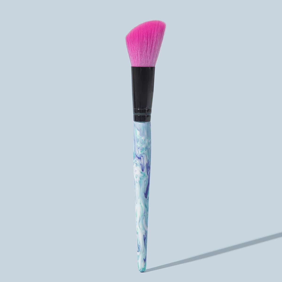 Marble Pattern Handle Makeup Brush, Multicolor