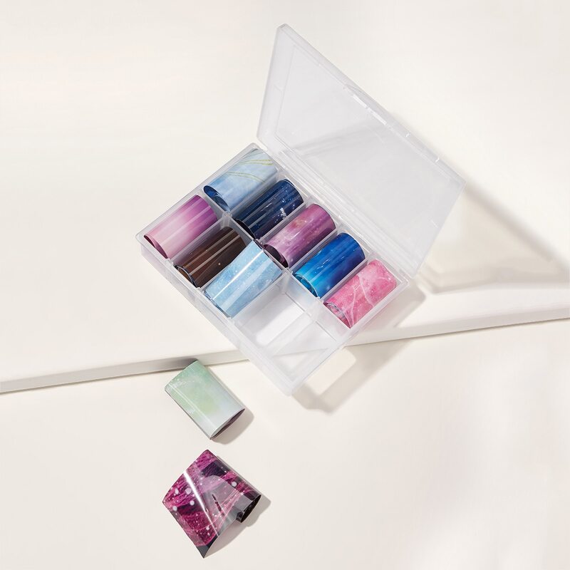 

10rolls Night Sky Graphic Nail Stickers Cellophane, Multicolor