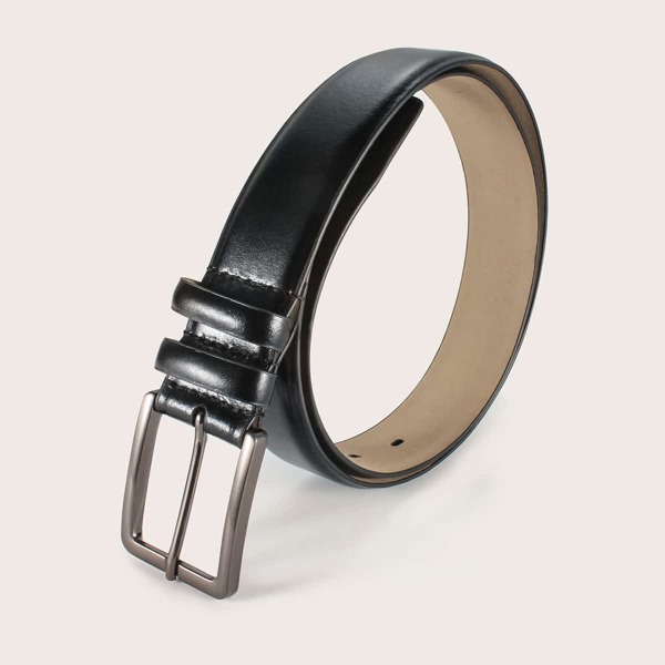 

Men Metal Pin Buckle Belt, Black