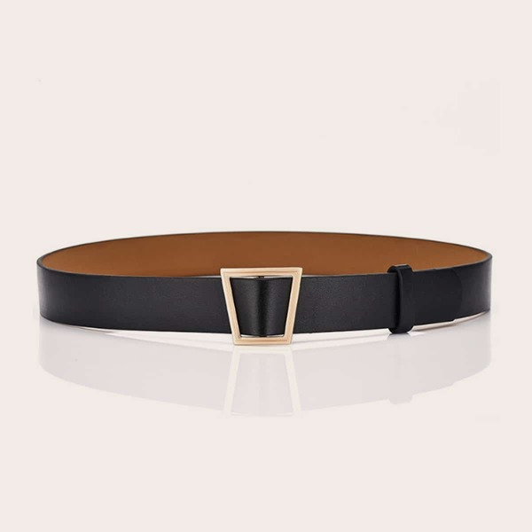 

Men Trapezoid Buckle Belt, Black