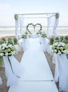 Plain Wedding Decorative Gauze 22M - Multicolor - View 3