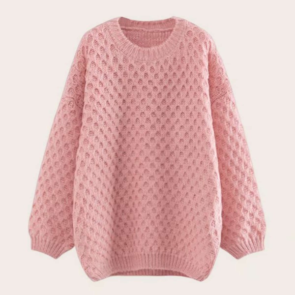 

Tear Drop Stitch Drop Shoulder Sweater