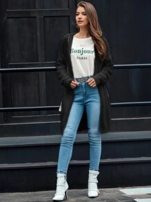 Dual Pocket Casual Design Cardigan