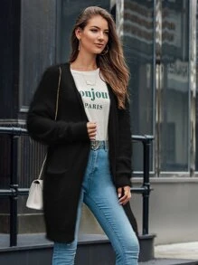 Dual Pocket Casual Design Cardigan