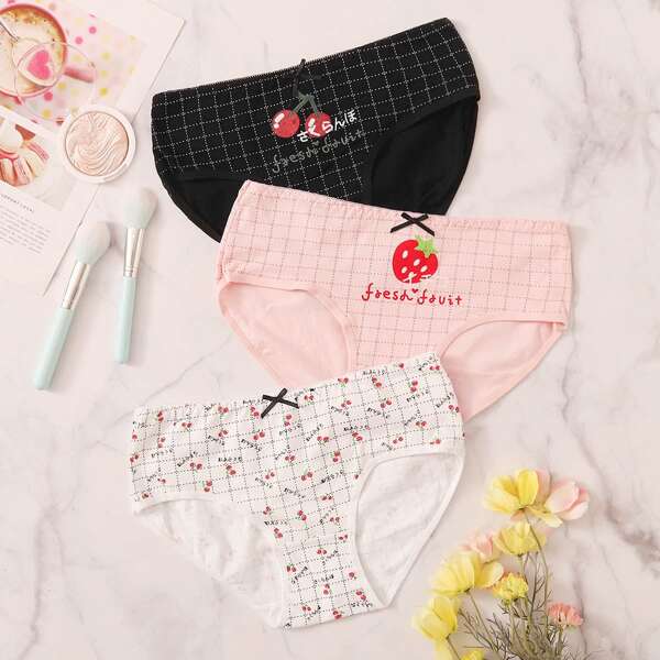 

3pack Mixed Print Panty Set, Multicolor