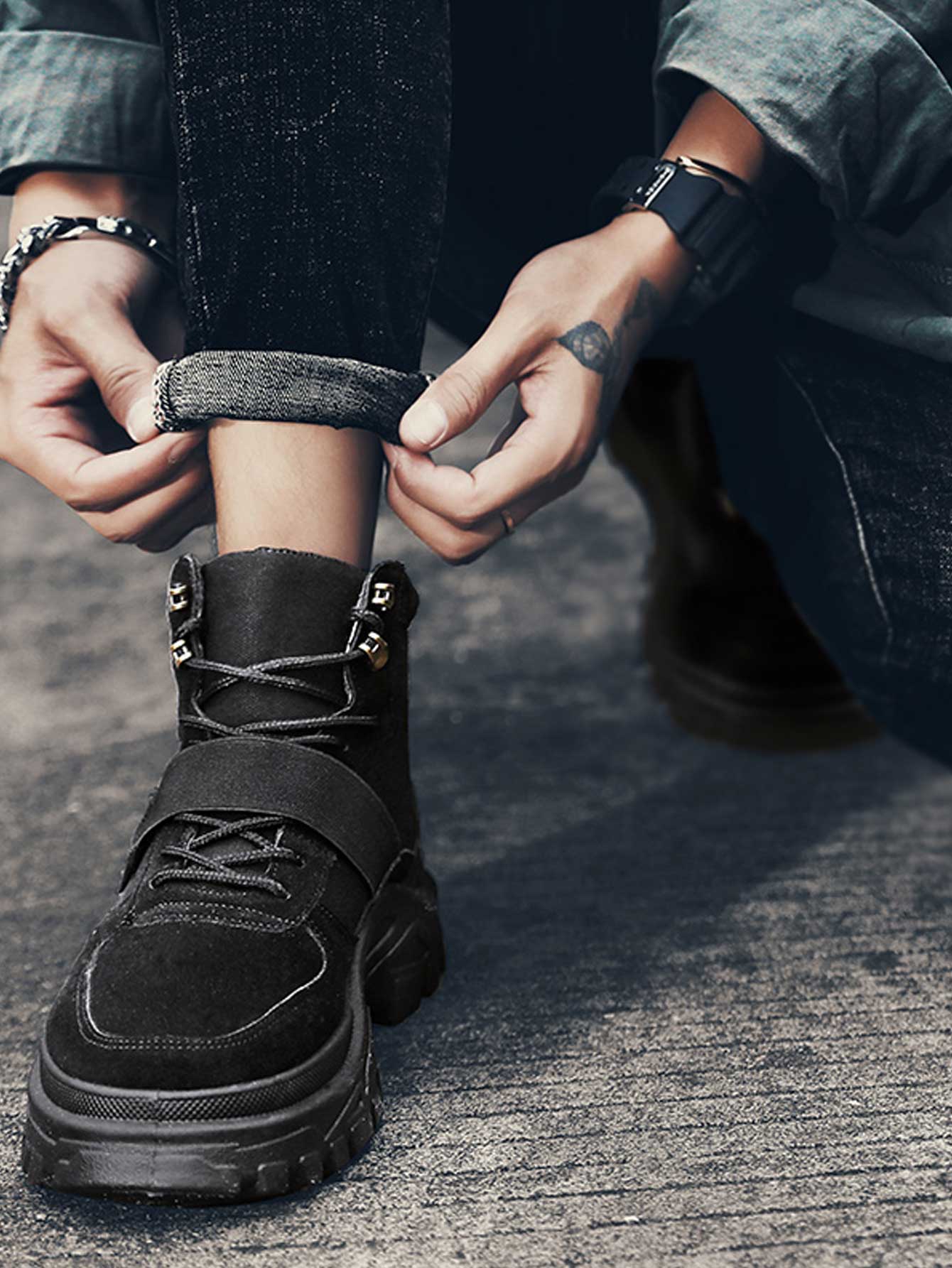Botines Hombre | THE KOOPLES Botas marrones piel suela gruesa BROWN |  WHOISWILHELM