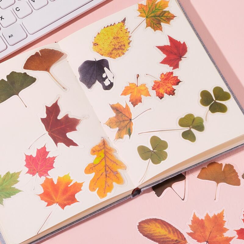 

20pcs Autumn Leaf Print Sticker