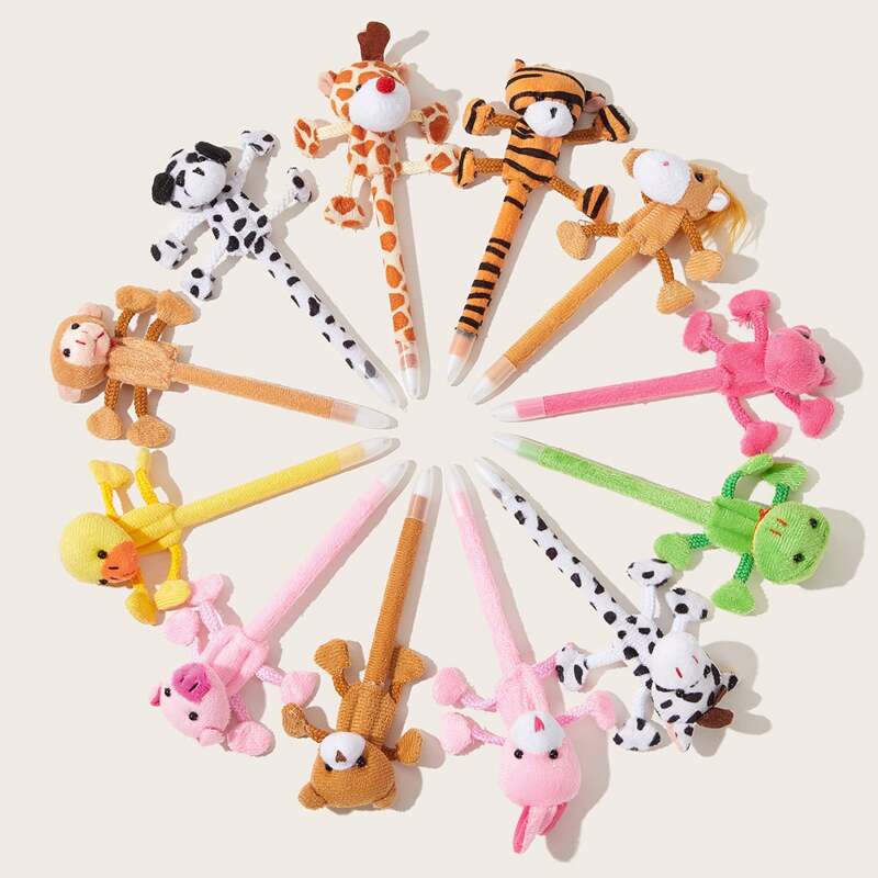 

1pc Random Plush Animal Toy Ballpoint Pen