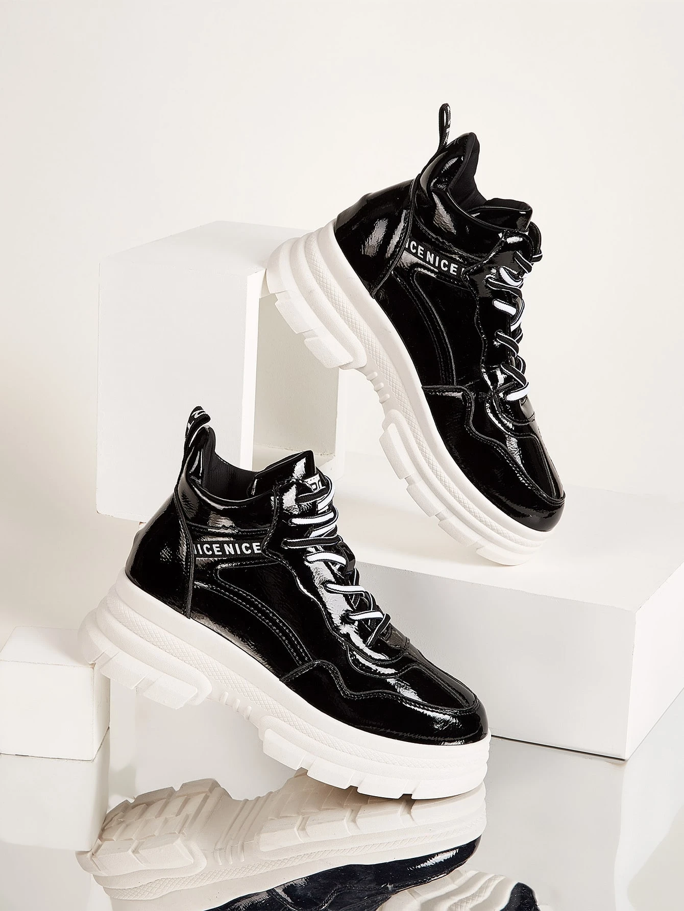 high top chunky trainers