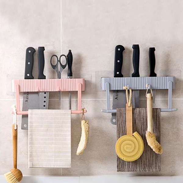 

1pc Kitchen Adhesive Multifunctional Storage Rack