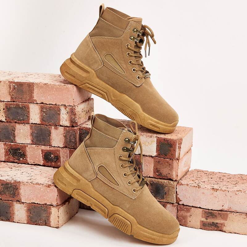 

Guys Lace-up High Top Dress Shoes, Brown