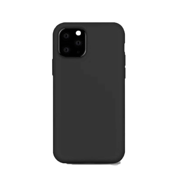 

1pc Solid Color Soft iPhone Case, Black