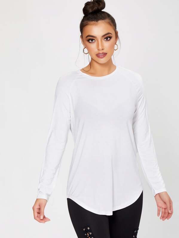 

Solid Crew Neck Tee Without Bag, White, Nicole