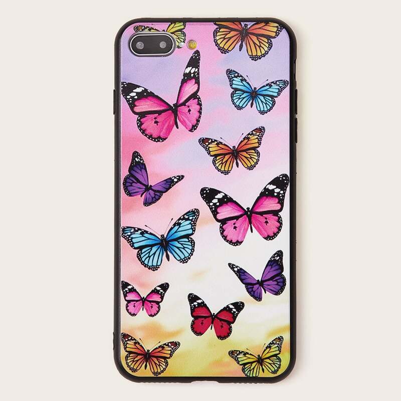 

Colorful Butterfly Print iPhone Case