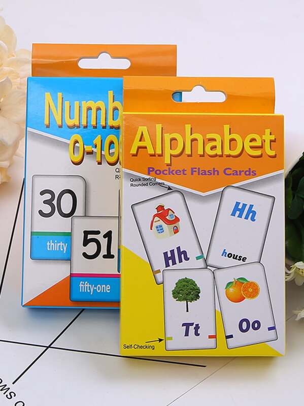 

52sheets Number & Alphabet Pocket Flash Card