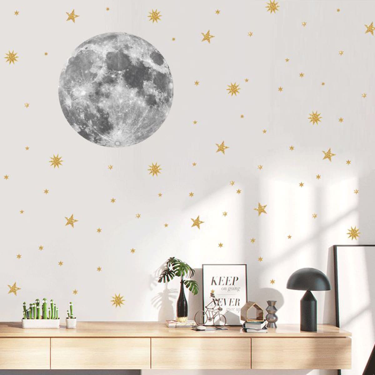 

Moon & Star Print Wall Sticker