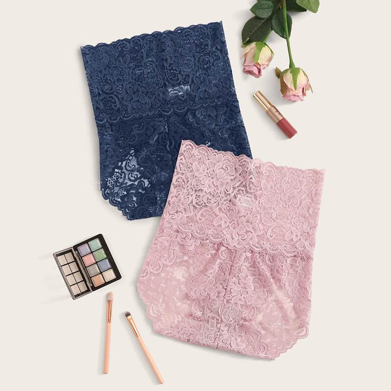 

2pack Floral Lace Panty Set, Multicolor