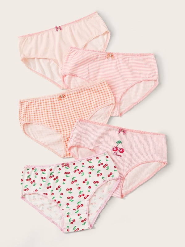 

5pack Mixed Print Panty Set, Multicolor