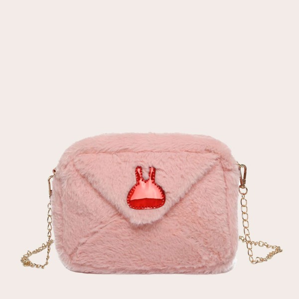

Girls Fluffy Chain Crossbody Bag