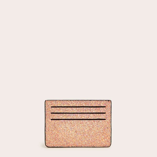 

Glitter Purse With Card Holder, Pink