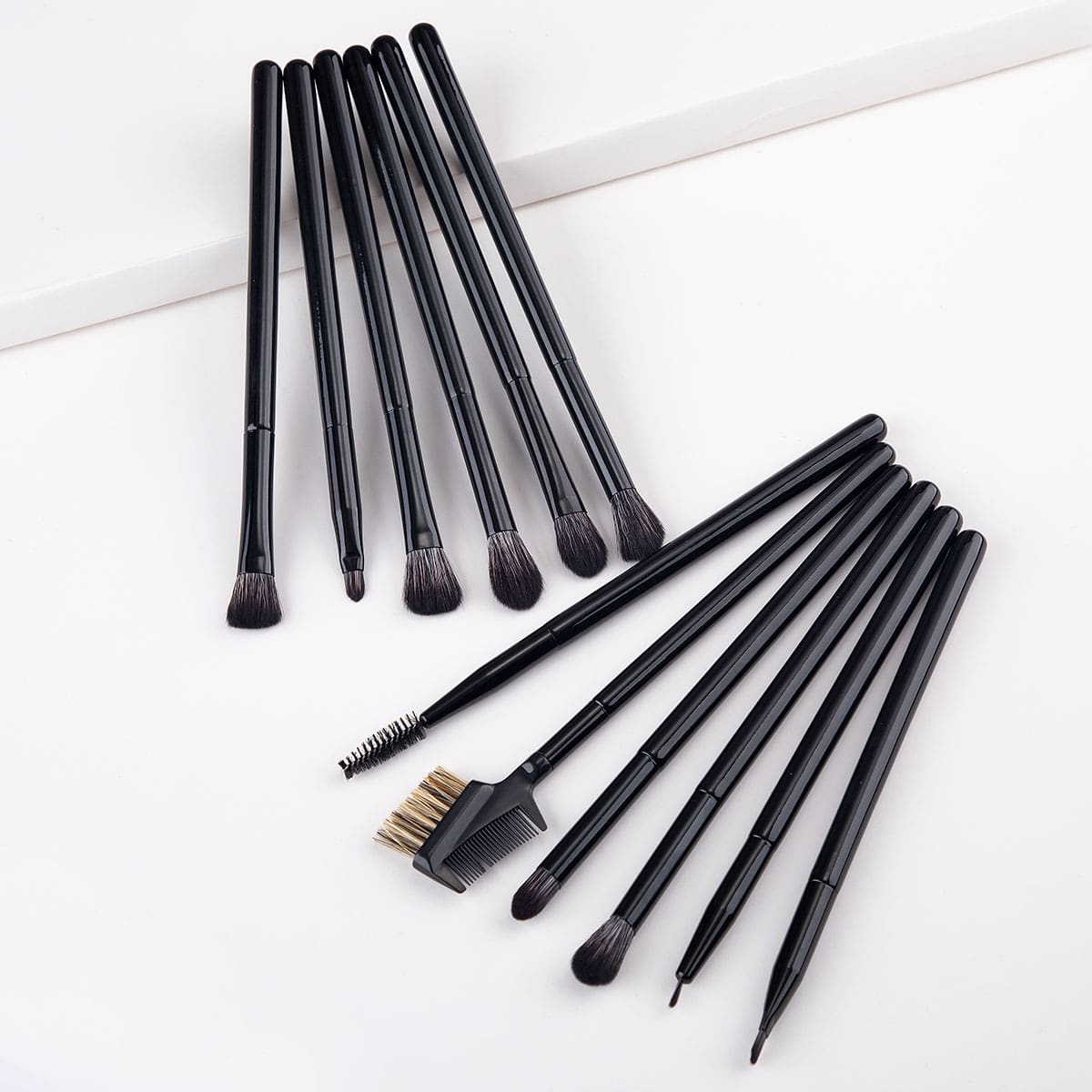 

Duo-fiber Makeup Brush Set 12pcs, Black