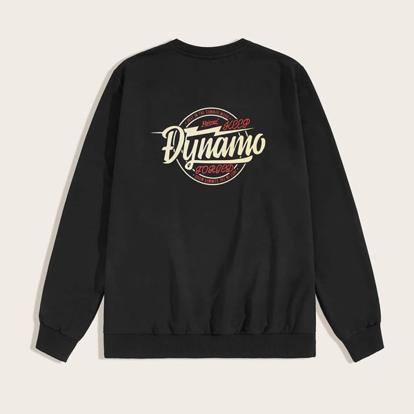

Men Letter & Graphic Print Sweatshirt