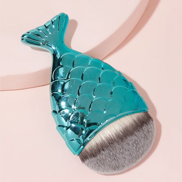 

Duo-fiber Fishtail Design Makeup Brush, Blue