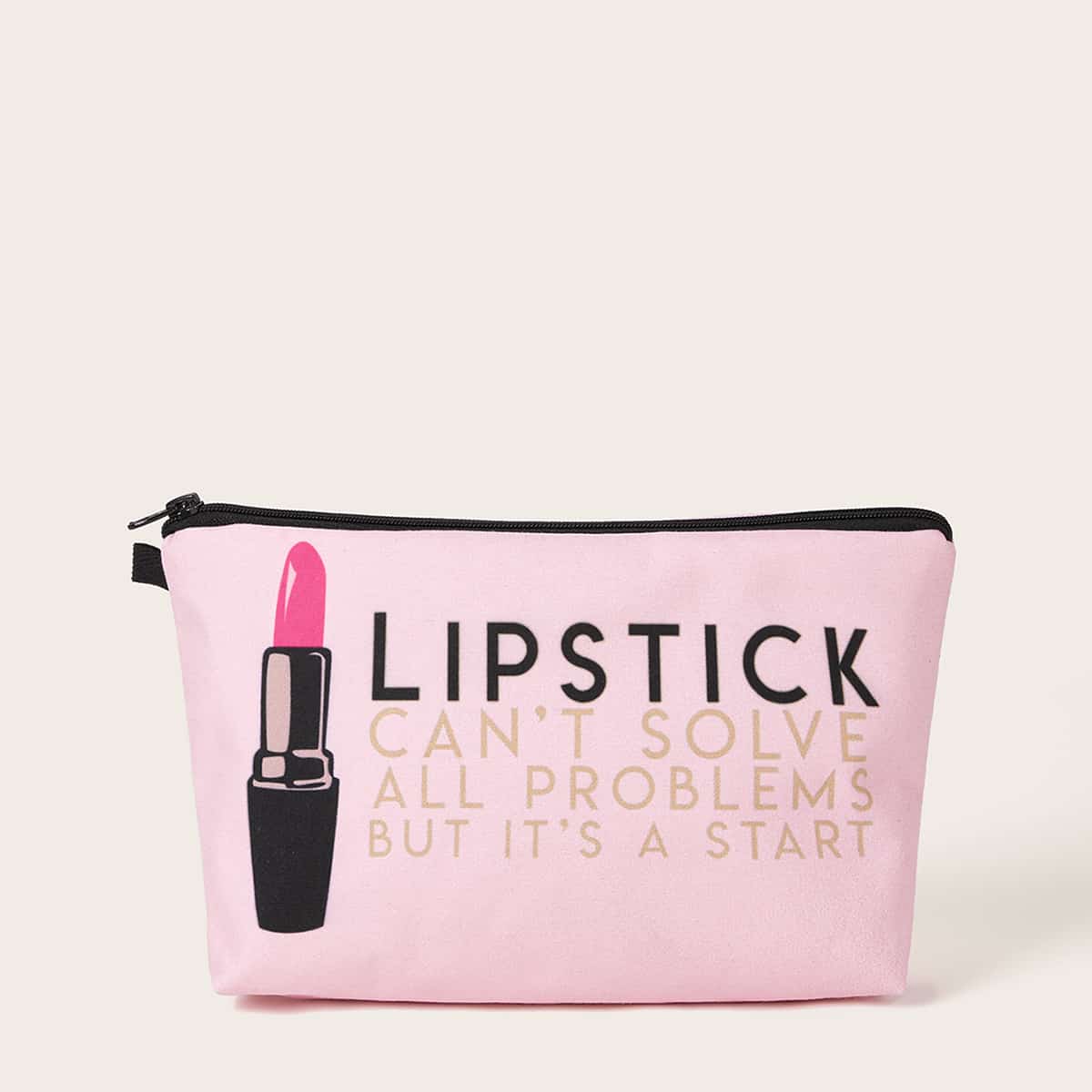 

Lipstick Pattern Makeup Bag, Pink