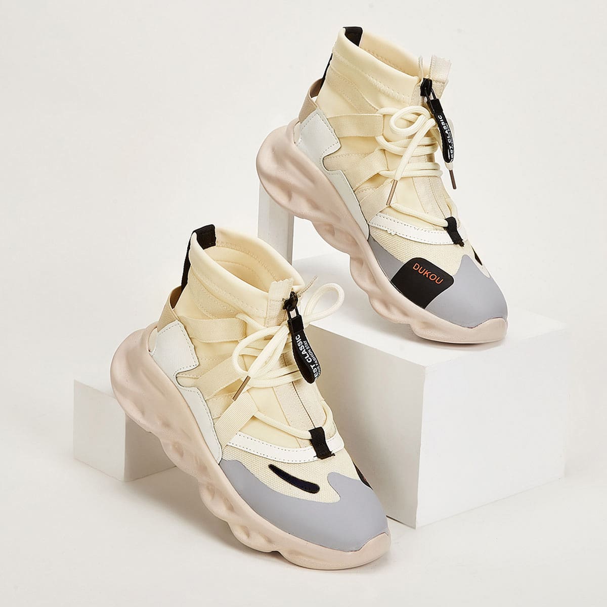 

Lace-up Front Chunky Sneakers, Multicolor
