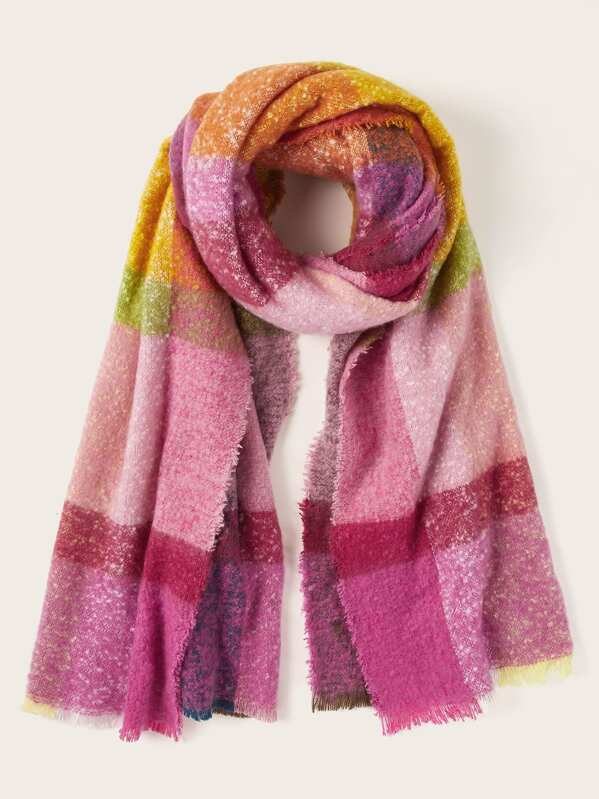 

Plaid Pattern Scarf, Multicolor
