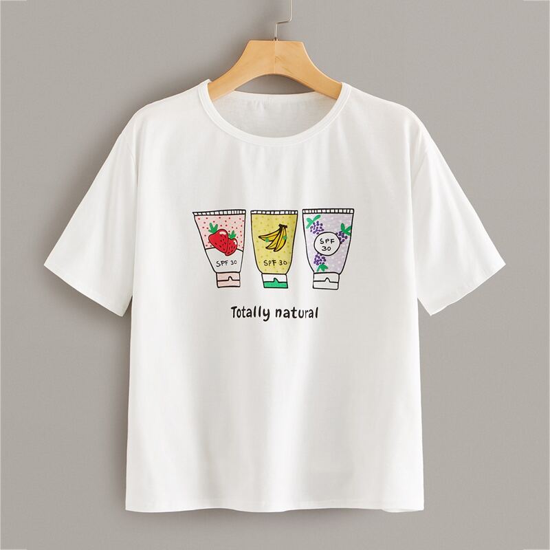

Letter Graphic Short Sleeve Tee, White