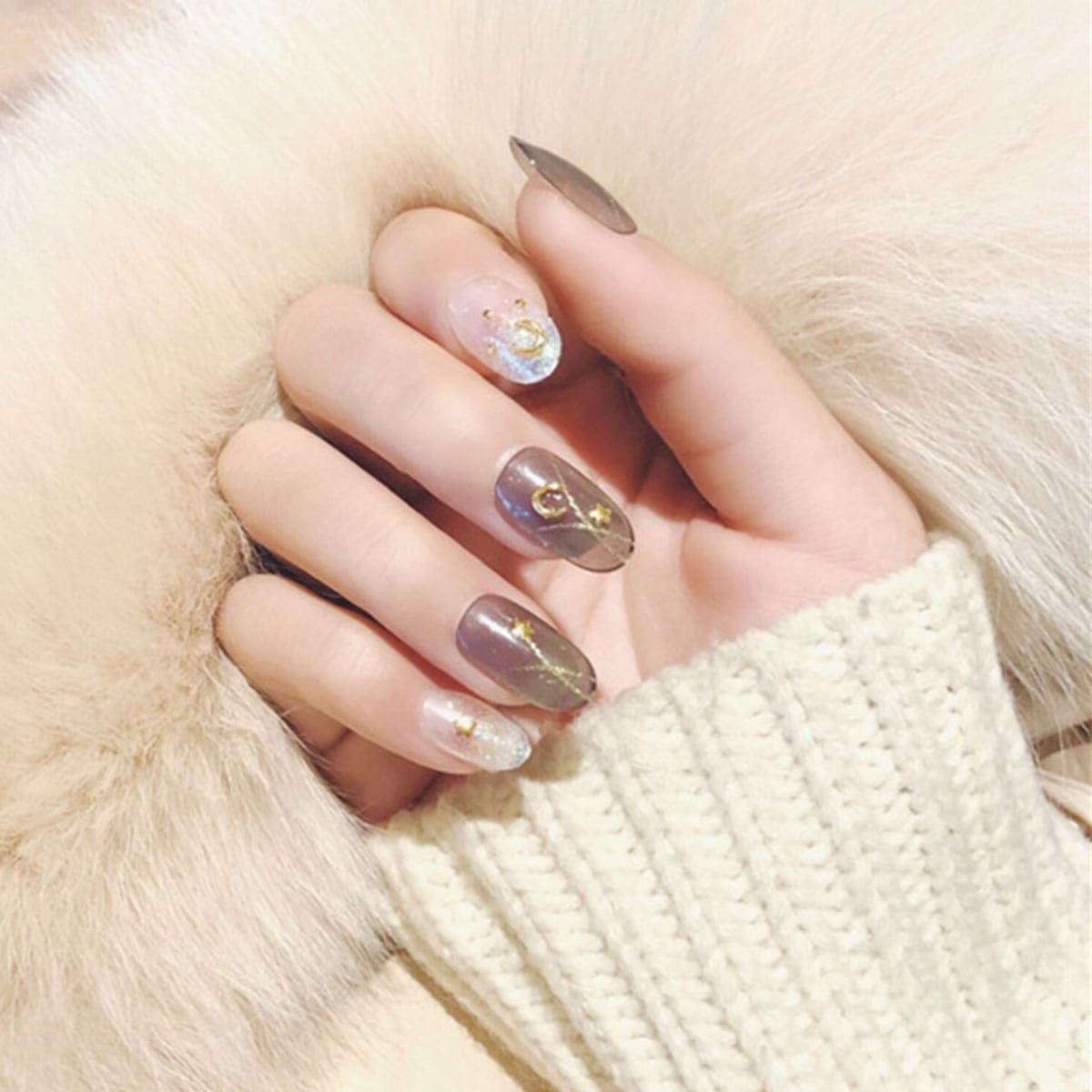 

Star Decor Fake Nail 24pcs With Double Side Tape, Multicolor