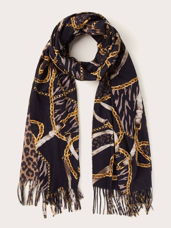 

Chain Pattern Scarf, Multicolor
