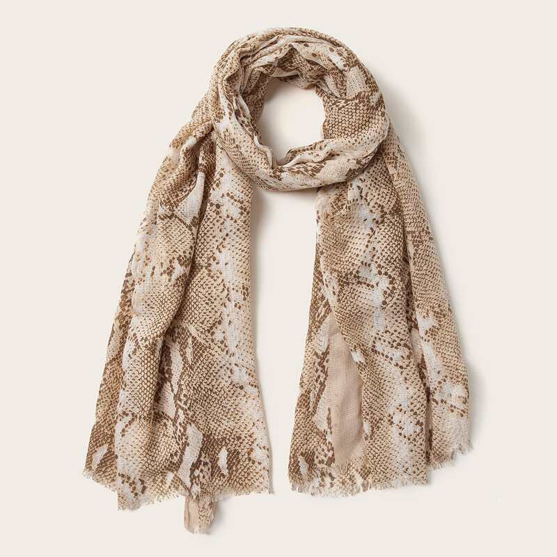 

Snakeskin Pattern Scarf, Multicolor