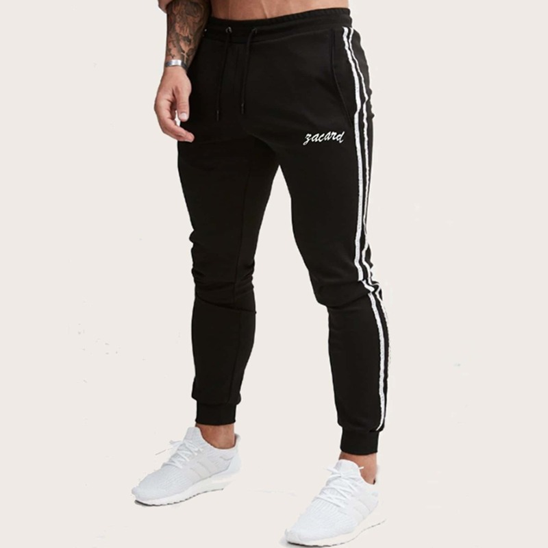 

Guys Side Stripe Drawstring Sweatpants, Black