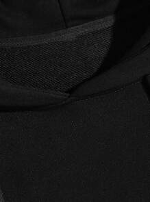 Manfinity Men Figure Graphic Drawstring Hoodie - Black - View 3