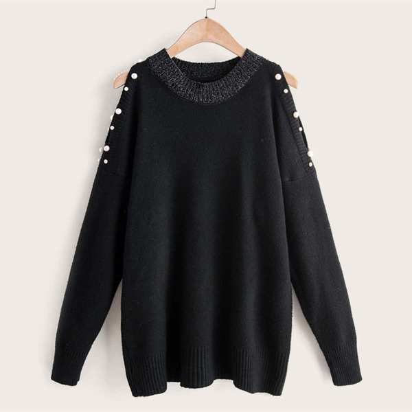 

Pearls Beaded Split Sleeve Sweater