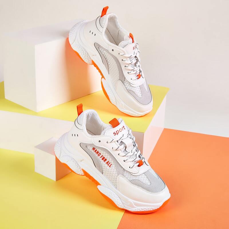 

Mesh Panel Chuncky Sneakers, Multicolor