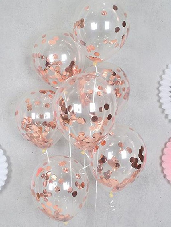 

12 Inch Confetti Balloon 10pcs, Pink